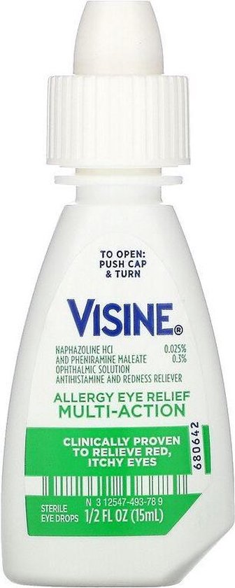 Visine Allergy Eye Relief Multi Action XL - Gouttes pour les yeux contre le  Rhume des... | bol.com