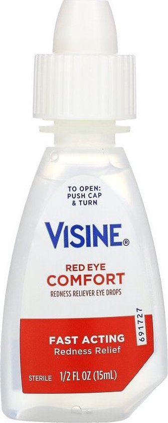 Visine Red Eye Comfort XL - Oogdruppels Tegen Rode Ogen & Geïrriteerde Ogen! (15ML)