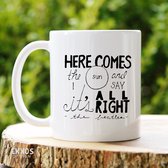 Here comes the sun Mok Customized Mok Mok Cadeau Gift for Friends Wit Mok