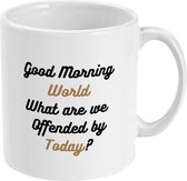 MUGZ- Grappige mok - Theemokken - Koffiemokken - Cadeau - What are we offended by Today - Theetassen - Koffietassen - Theebeker - Koffiebeker - Mokken met tekst - Leuke mokken
