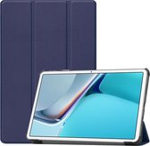 Voor Huawei MatePad 11 2020 Custer Textuur Horizontale Flip Lederen Case met Drie-opvouwbare Houder & Slaap / Wake-up Functie (Blauw)