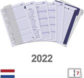 2022 Pocket agendavulling week NL + bijlagen 6337 Retour