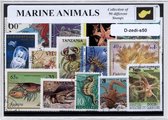 Zeedieren – Luxe postzegel pakket (A6 formaat) : collectie van 50 verschillende postzegels van zeedieren – kan als ansichtkaart in een A6 envelop - authentiek cadeau - kado - geschenk - kaart - krab - kreef - zeepaardje - octopus - kwal - zeester