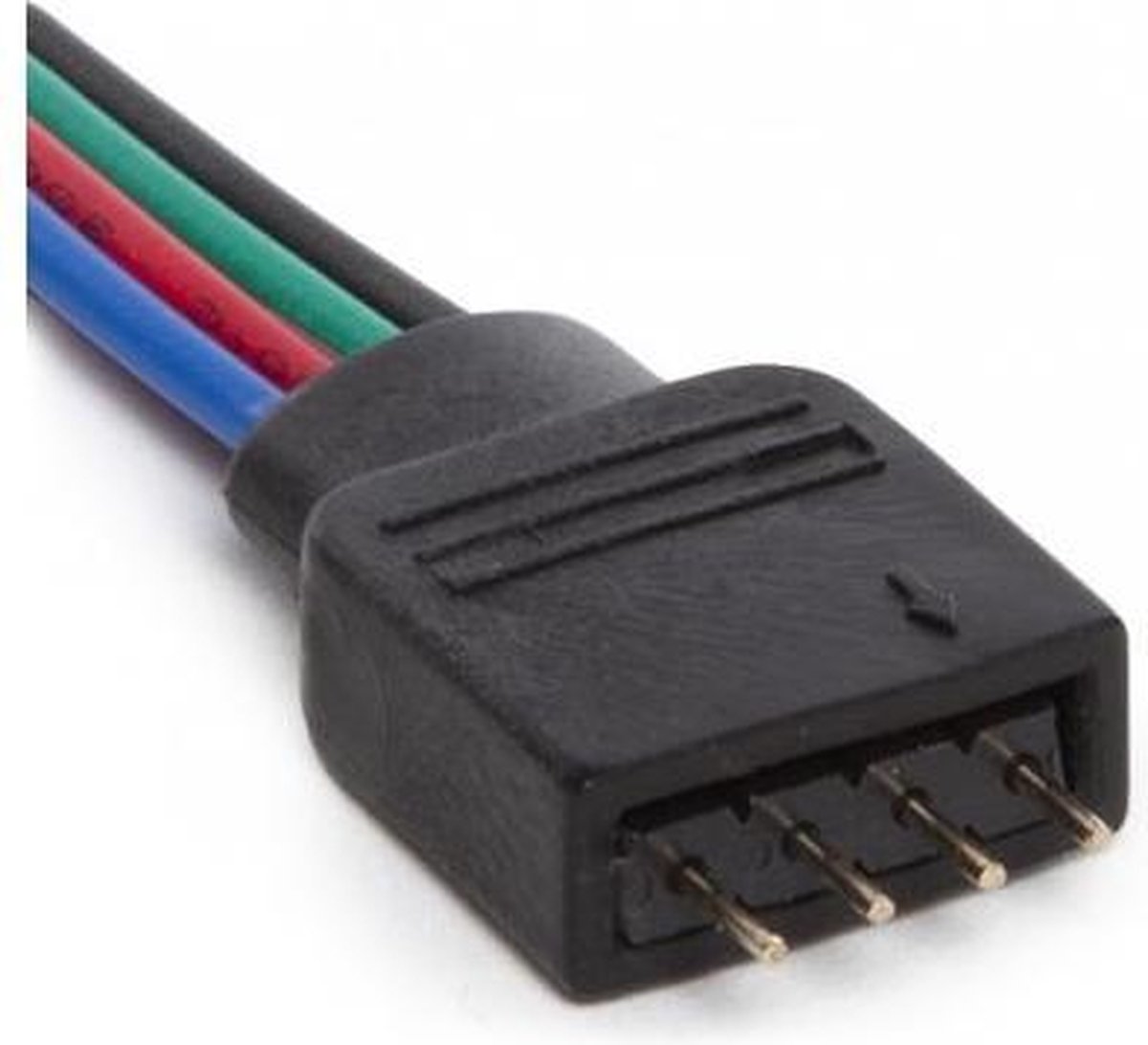 Koppelstuk met kabel voor RGBW ledstrip naar controller, male