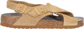 Birkenstock slipper TULUM Soft FootBed Suede Leather Latte Cream narrow - Maat 37