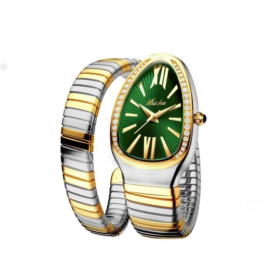 WiseGoods WS1621 - Luxe Dames Horloge - Slang Design - Fashion - Cadeau Voor Vrouwen - Vrouwenhorloge - Design - Zilver