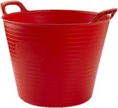 Flexibele emmer/wasmand rood 25 liter - Opbergmanden - Wasmanden - 42 x 38 x 33 cm