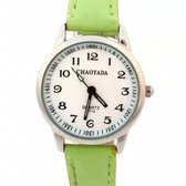 Horloge Chaoyada -groen-leer-3 cm-Charme Bijoux
