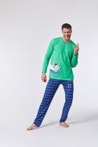 Woody pyjama jongens/heren - groen - ijsbeer - 212-1-PLU-S/747 - maat S