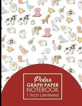 Polar Graph Paper Notebook: 1 Inch Centered