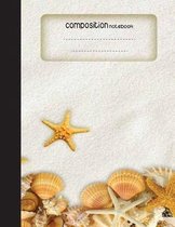 Composition Notebook, 8.5 x 11, 110 pages: Shellfish and starfish v.2