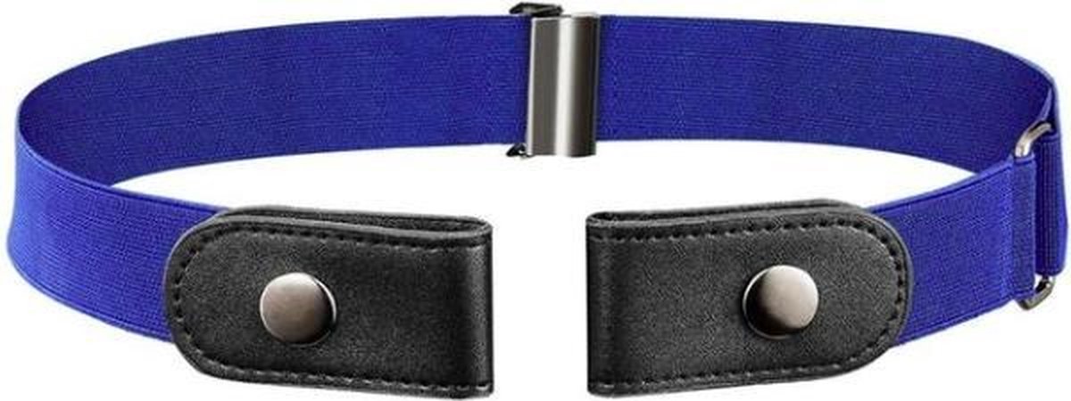 ProductGoods - Elastische Riem 2.0 - Gespvrije Riem - Rekbare Riem - Riem Zonder Gesp - Stretch - Blauw