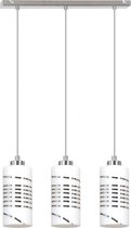 Hanglamp chroom met design glazen kappen