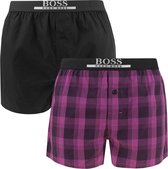 Hugo Boss blocks 2P paars & zwart - L