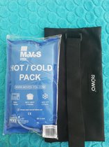Hot Cold pack Standard - MoVeS | Small | Icepack | Herbruikbaar & Röwo Houder met klittenband 16x29cm Set