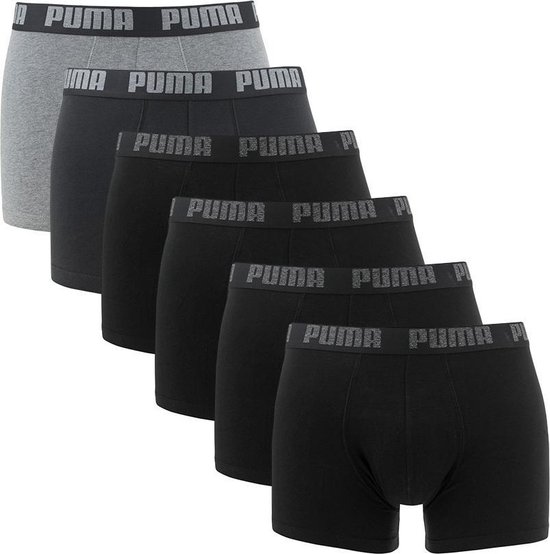 PUMA Basic Boxer Heren 6-pack - Multicolor Black - Maat L
