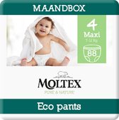 Moltex Pure & Nature Eco Pants Maxi, Maat 4 (7-12 kg) - 88 luierbroekjes - Maandbox