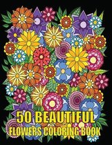 50 Beautiful Flowers Coloring Book