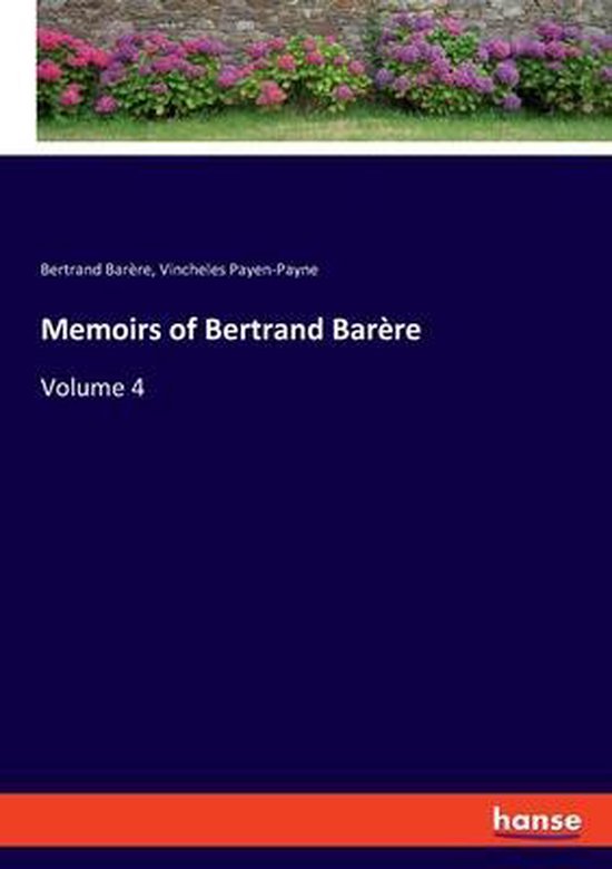 Memoirs of Bertrand Barère - cover