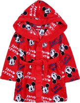 Warme, rode badjas met Mickey Mouse motief DISNEY voor jongens  4 jaar 104 cm