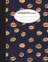 Composition Notebook, 8.5 x 11, 110 pages: Watercolor pumpkins