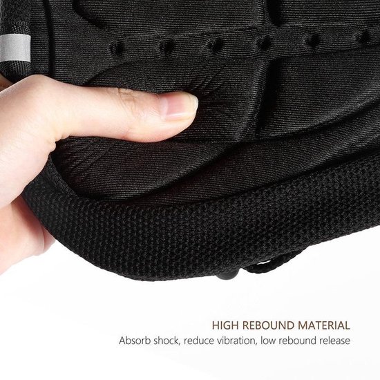 Comfortabele zadelhoes - Fietszadel overtrek - Fietszadelhoes voor Heupbescherming - Fiets Zadel 3D -Zitkussen Fietsen Zadel Voor Fiets Accessoires -comfortabele zadelmat -Fietszadel- Waterdicht -Zwart 3 stuks — afbeelding 2