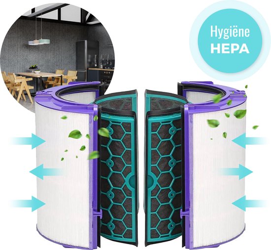HEPA Filter geschikt voor Dyson HP04, TP04 en DP04 –Luchtzuiveringsfilter