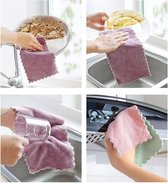 5x Microvezeldoek-gekleurd - Microvezel vaatdoekjes - huishoudelijke schoonmaakmiddelen - Keuken accessoires - Schoonmaakdoekjes - Microvezel doekjes - Herbruikbaar - Theedoek