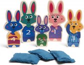 balwerpen Bunnies 12-16 cm hout 8-delig