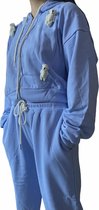 Dames huispak/vrijetijdspak  onesize 36-38 blauw