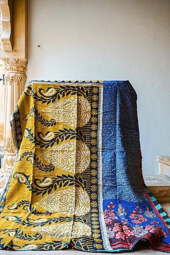 Vintage kantha quilt - sprei - deken | bol