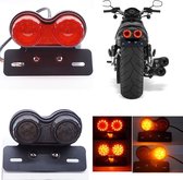 Ledverlichting-Universele Motorfiets Led-achterlicht Custom Motorbike Achter Stop Remlicht Kentekenverlichting Richtingaanwijzers Red
