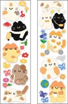 Katten Washi Tape | Dieren | Masking Tapes | Washi Tapes | Afplaktape | Decoratietape | Katten Poezen Kittens Poes Bloemen Fiets Wereldbol Paddenstoelen Tassen Vlinders | Plakboeke