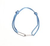 Go Dutch Label Armband 2 schakels Zilver Blauw B1409-09