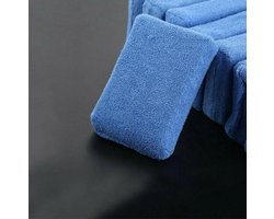 FSW-Products - 1 Stuk - Microvezel Wax Spons Auto - Autospons - Auto Wassen - Zachte Spons - Schoonmaakspons - 12.5 x 8 cm - Blauw - Droogdoek - Polijsten -