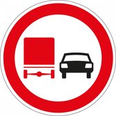 Inhaalverbod vrachtwagens sticker, F3 200 mm