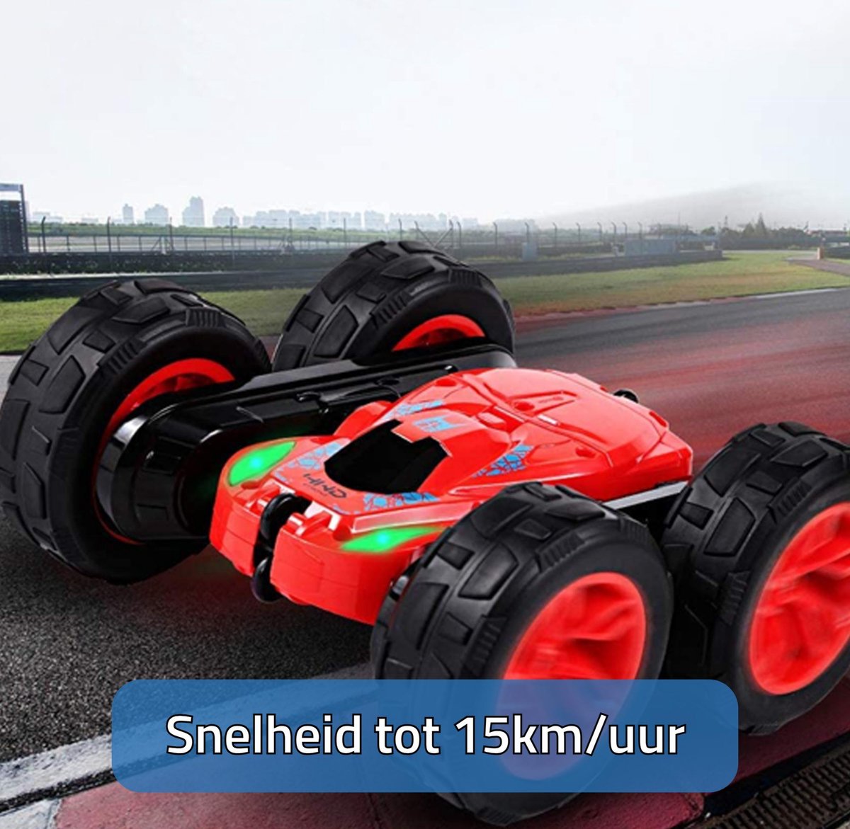 HyperWheels - Bestuurbare Auto voor Jongens - Speelgoed Stuntauto voor Binnen of Buiten - Rood met Zwart - incl. 2 accu's — afbeelding 5