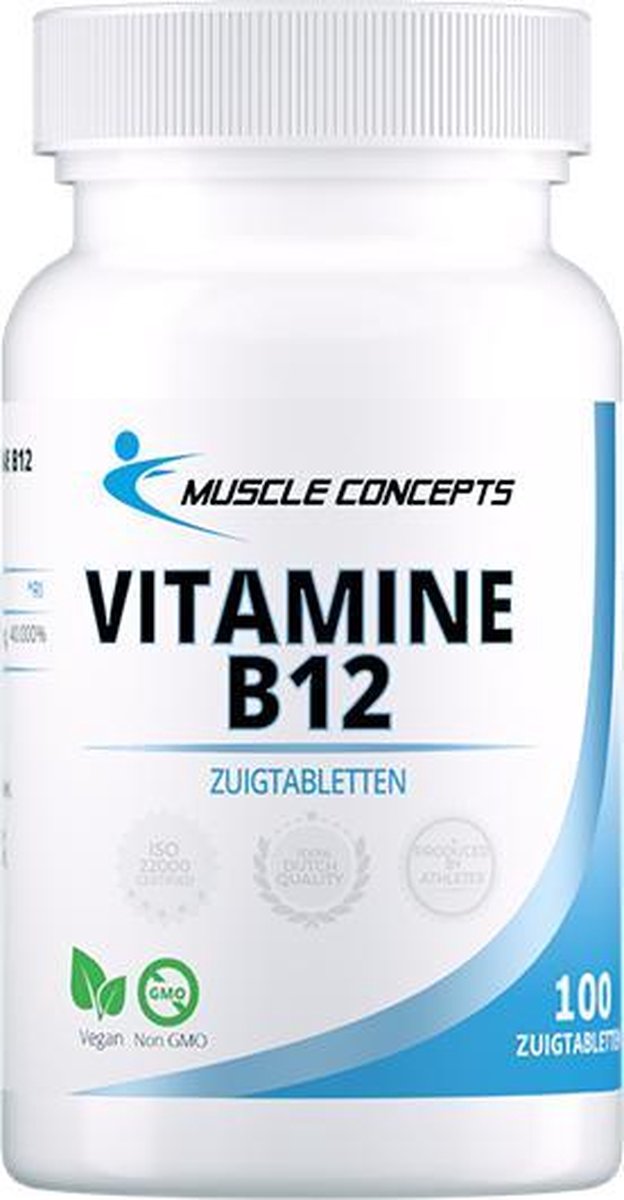 Vitamine B12 Zuigtabletten | Muscle Concepts - Vitamine - 100 tabletten
