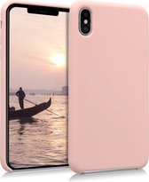 kwmobile telefoonhoesje voor Apple iPhone XS Max - Hoesje met siliconen coating - Smartphone case in oudroze