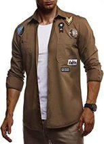 Leif Nelson Men Shirt Casual Shirt T-Shirt Lange Mouw 100% Katoen Men Long Sleeve Shirt Oversize Lange Mouw Shirt Jongens Basic Shirt Korte Mouw Shirt Sweater Korte Mouw Zomer Shirt