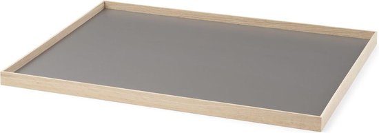 GEJST Design - FRAME Tray Large - Eiken dienblad met grijs blad - 50 x 35cm