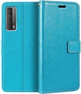 Bookcase Geschikt voor: Huawei P Smart 2021 - Turquoise - portemonnee hoesje