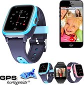 GPSHorlogeKids© – GPS horloge kind - smartwatch kinderen – kinderhorloge GPS - videobellen – SMS – waterdicht - GPS tracker kind – incl. SIM en installatie hulp – FOX Blauw