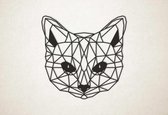 Line Art - Kat 6 - M - 60x61cm - Zwart - geometrische wanddecoratie