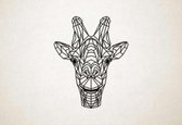 Line Art - Giraffe 2 - XS - 30x24cm - Zwart - geometrische wanddecoratie