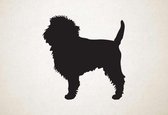 Silhouette hond - Affenpinscher - XS - 24x23cm - Zwart - wanddecoratie