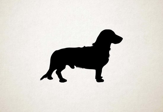 Silhouette hond - Westphalian Dachsbracke - Westfaalse Dachsbracke - XS - 19x30cm - Zwart - wanddecoratie