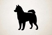 Silhouette hond - Husky Schor - M - 66x60cm - Zwart - wanddecoratie