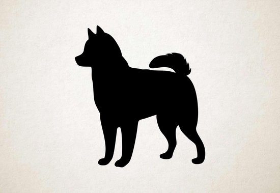 Silhouette hond - Husky Schor - M - 66x60cm - Zwart - wanddecoratie