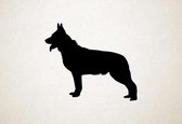 Silhouette hond - East-european Shepherd - Oost-Europese herder - M - 60x71cm - Zwart - wanddecoratie